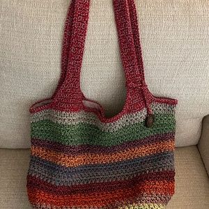 The Sak Crochet Boho Bucket Style Shoulder Handbag